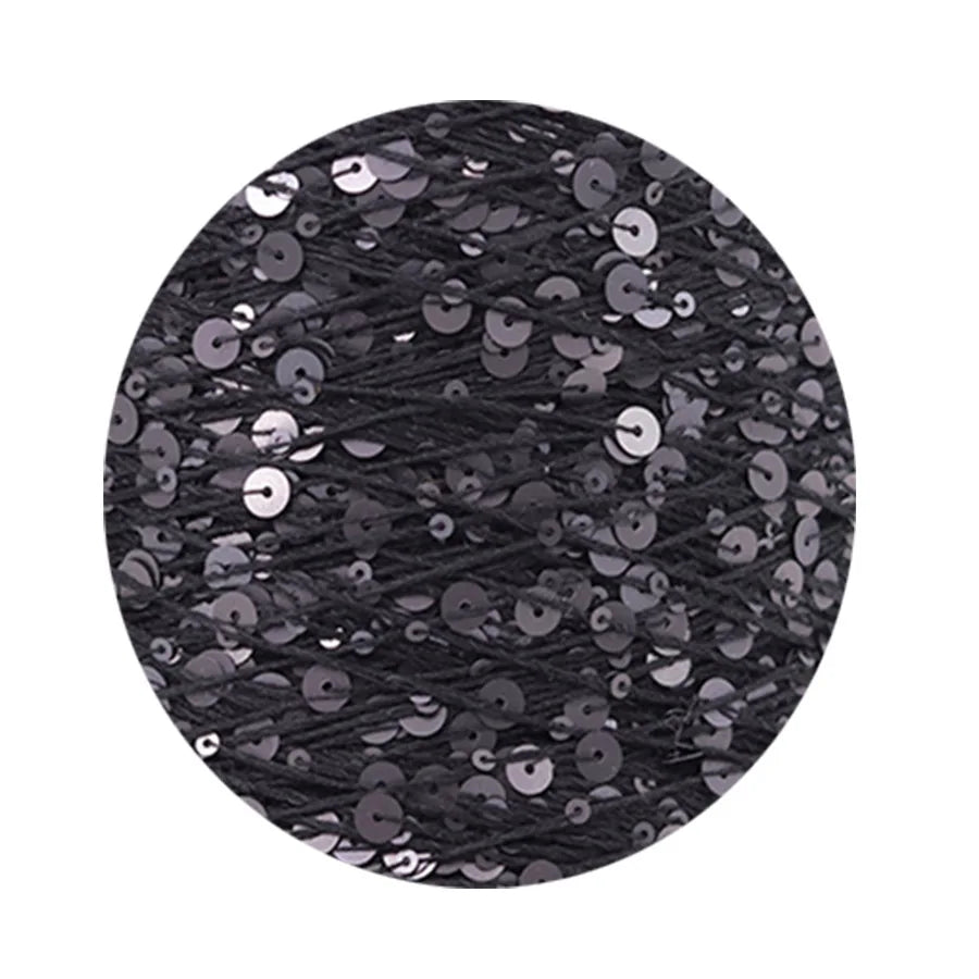 COOMAMUU 50/Ball пряжа 140M Hand Knitting Cotton Yarn 3mm+6mm Sequins Yarn DIY for Woman Woollen Sweater Hat Scarf Supplier