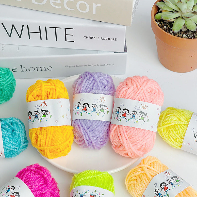 24Colors/Set Soft Yarn Fine Quality Hand-Knitting Thread Soft Warm DIY Cotton Wool Threads For Handmade Knitting Crochet Yarn