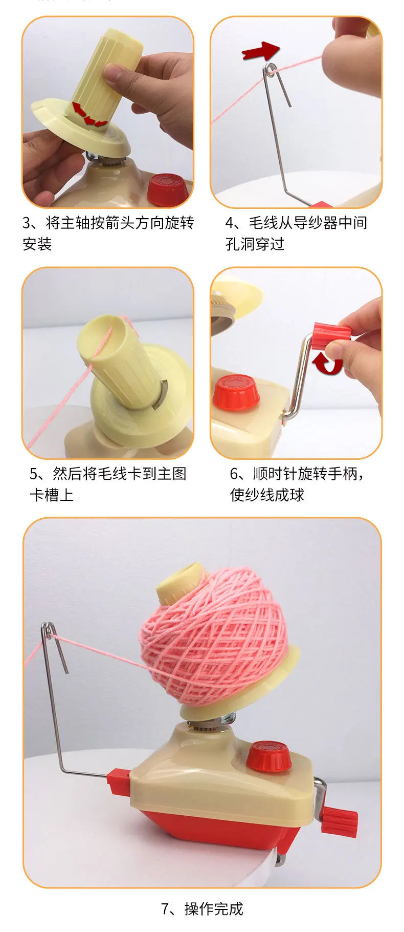 Crochet Yarn Winder for Crocheting and Umbrella Swift Set - Yarn Spinner for Crocheting,Cake Ball Winder,Roller, Baller, Spooler