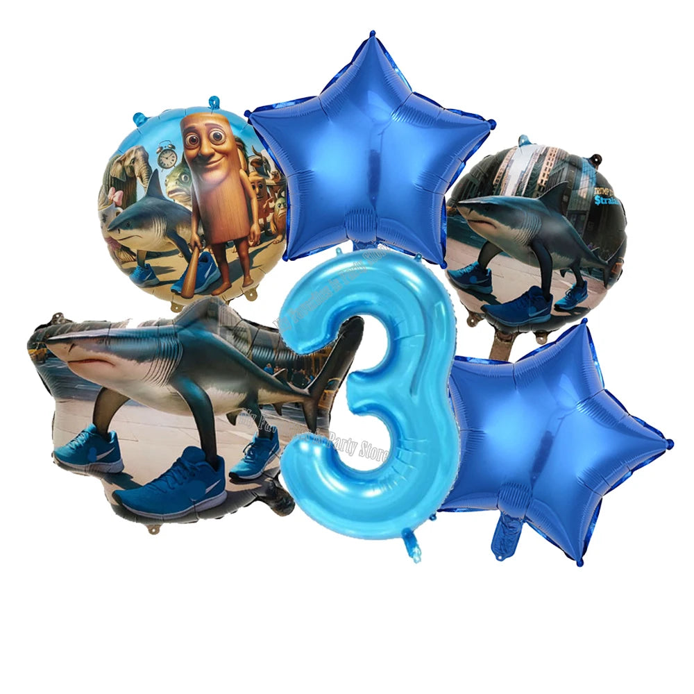 Italian Brainrot Balloon Set Baby Shower Party Ballons Tralalero Tralala TungTungTungSahur Balloons Decoration Photographic Prop