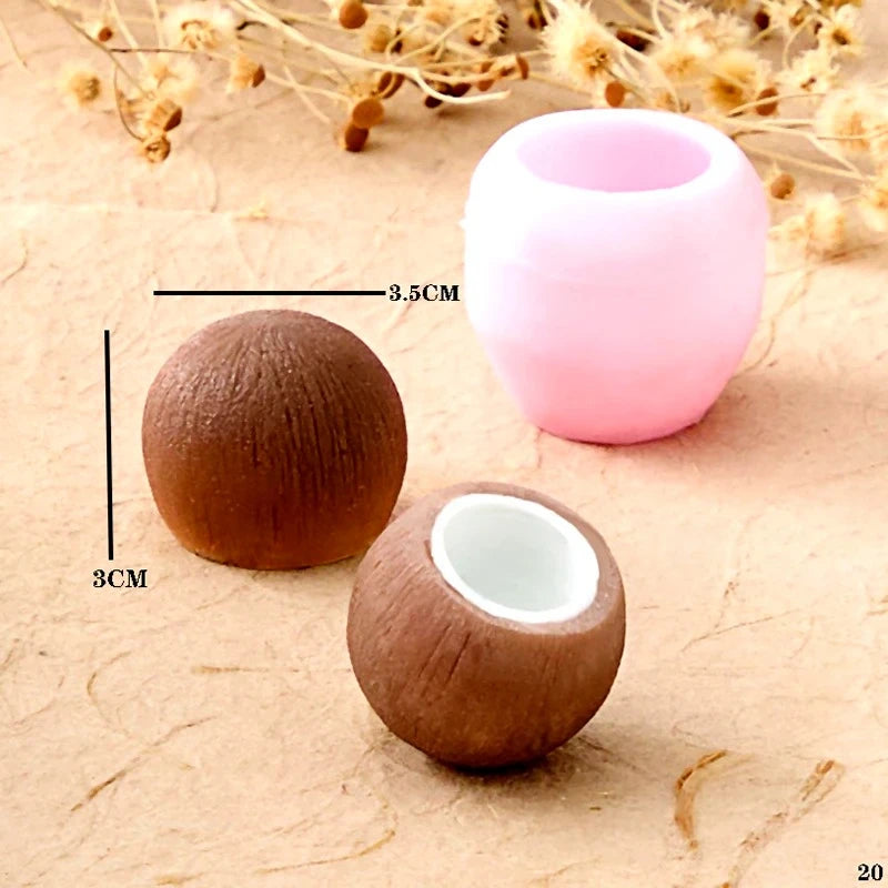 3d Cherry Strawberry Coconut Silicone Molds Fondant Cake Candy Chocolate Mould Baking Tools Cake Decoration Accessories