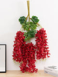 12pcs Artificial Flowers Hanging Wisteria Faux Flowers Garland Silk Vine Rattan Long String Home Outdoor Wedding Party Decor