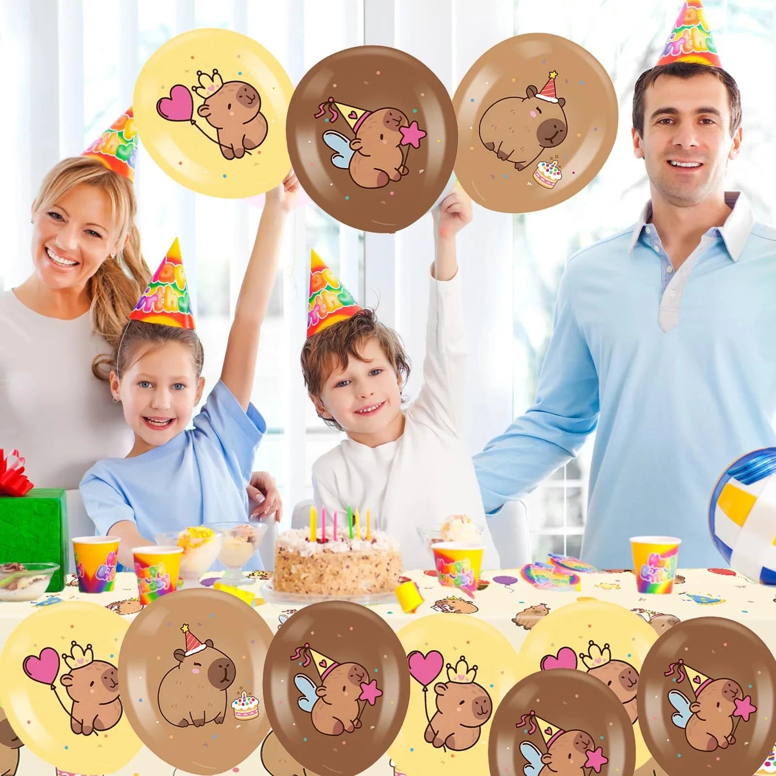 Capybara Latex Balloons 12Inch Cute Capybara Ballons For Kids Birthday, Baby Shower, Capybara Theme Party Decorations