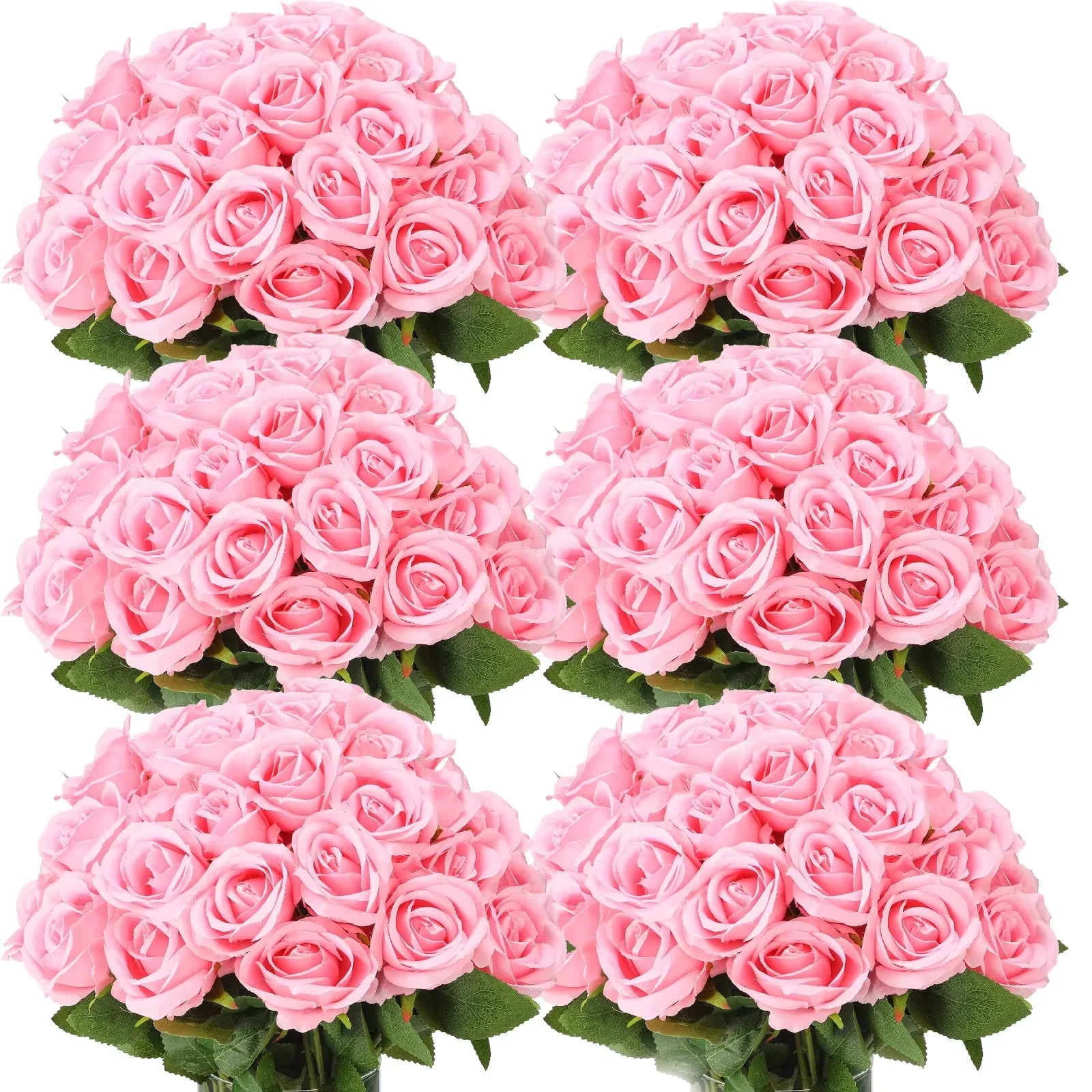 120-500PCS Artificial Rose Flower Velvet White Rose Faux Rose Stems Bulk Wedding Decorations for Party Wedding Birthday