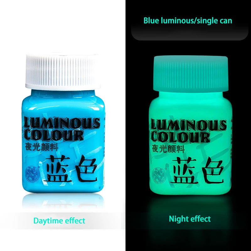 Acrylic Glow In The Dark Paint Diy Painting Luminous Pigments Waterproof Makeup Nails Clothes Shoes Liquid Fluorescent Paints