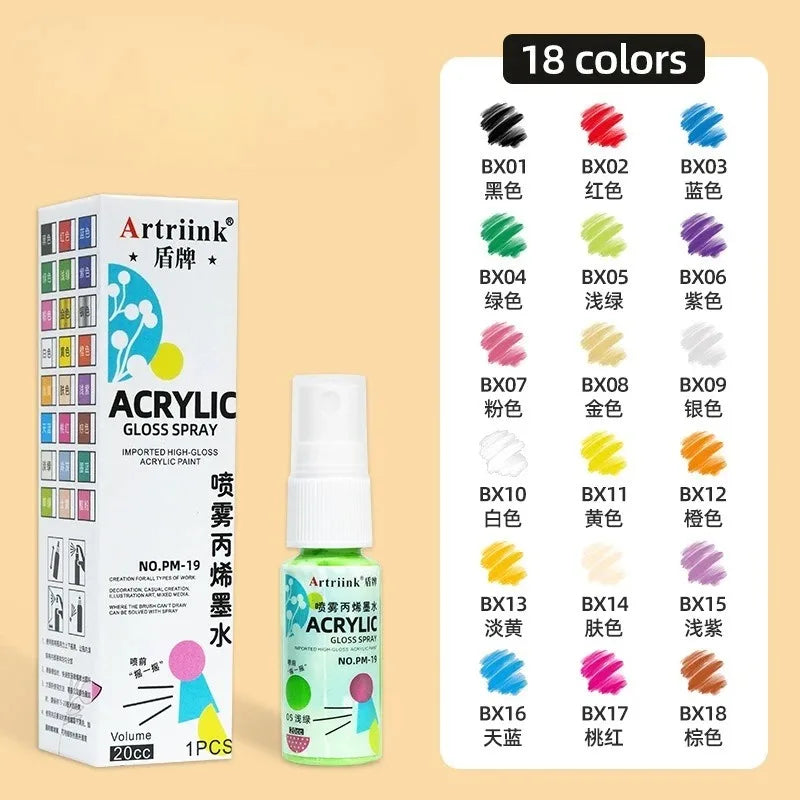 12/18/24/36/48-color Acrylic Spray Paint Waterproof UV-resistant DIY Clothing Recoloring Wall Painting Graffiti Self-spraying