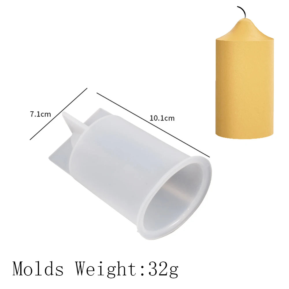 Cylinder Silicone Candle Mold DIY Stripe Candles Dinner Ornament Making Plaster Epoxy Resin Molds Home Decor Handmade Gifts