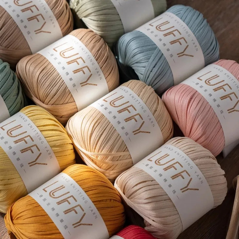 100M/roll Lafite Raffia Flat Yarn Plant Grass CottonThread DIY Handmade Knitting Crochet Bag Straw Hat Craft Material