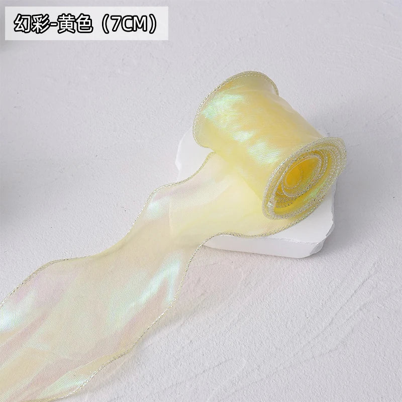 Chiffon Ribbon Organza Satin Lace for For DIY Bows Gift Wrapping Flower Bouquet Hair Accessories Sewing Trim Crafts Materials