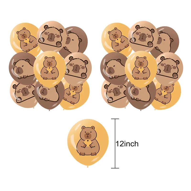 Capybara Balloons Baby Shower Globos Kids Toy Gifts Cute Kapibala Boys Girls Birthday DIY Party Decoration Capybara Foil Balloon