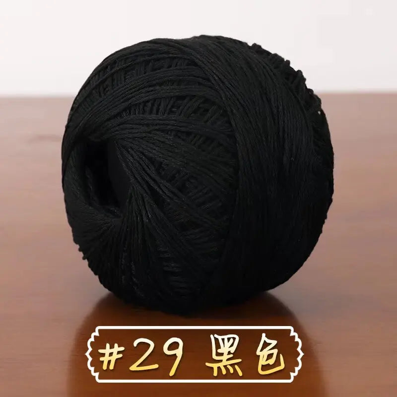 6-Strand Cotton Linen Lace Yarn Handmade Crochet Thread Medium Fine Hooking DIY Material Kit Children's Sweater Crochet Needl...