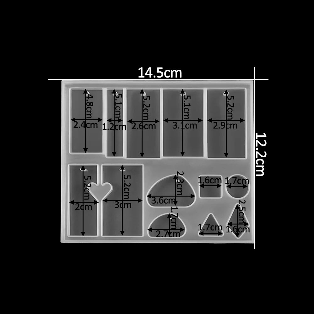 Earring Pendant Silicone Mold Epoxy Resin Jewelry Making Molds Heart Leaves Moon DIY Charms Pendant Mould Creative Jewelry Craft