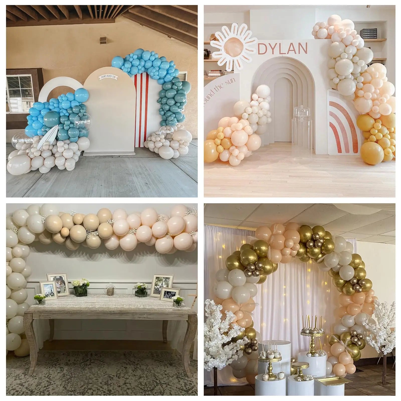 White Sand Balloon 12Inch 30/50Pcs Beige Balloon Boho White Latex Cream Balloons for Birthday Wedding Baby Shower Party Decor