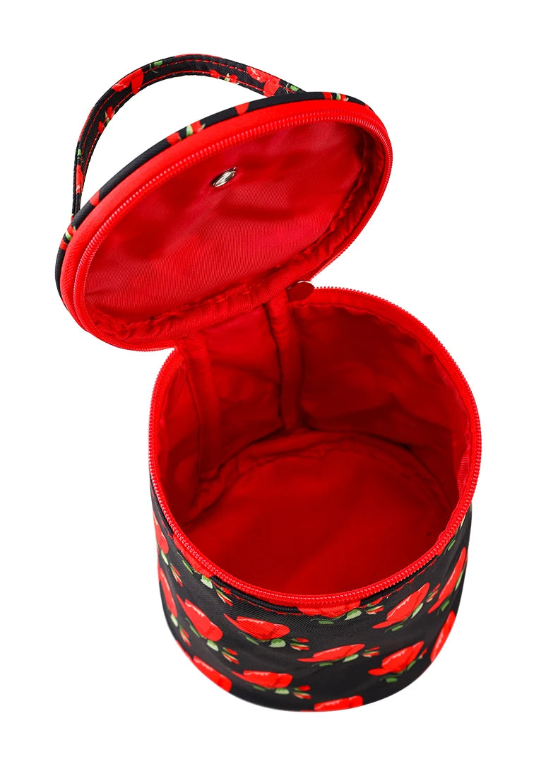 Round Yarn Handheld Storage Bag Portable Knitting Bag with Thread Hole DIY Yarn Sewing Tools Organize Crochet Hook Storage Bag