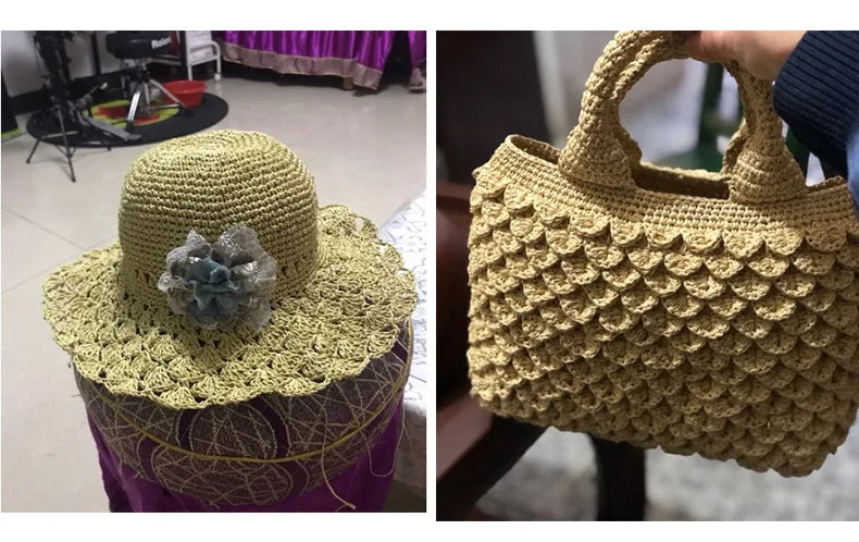 180 M/Roll Raffia Rope Yarn Organic Straw Yarn For Knitting Summer Hats Bags Gift Box Packing Wrapping Paper Twine Rope