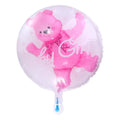 Birthday 24inch Blue Pink Baby Boy Girl 4D Foil Balloons Globos Bear Party Supplies