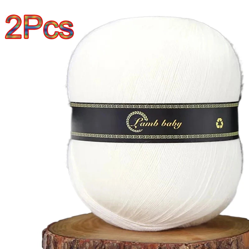 2Pcs Silk Cotton Yarn hand knitting Thin Lace yarn for Crocheting knit Sweater Shawls Scarves hat line Crochet amigurmi thread