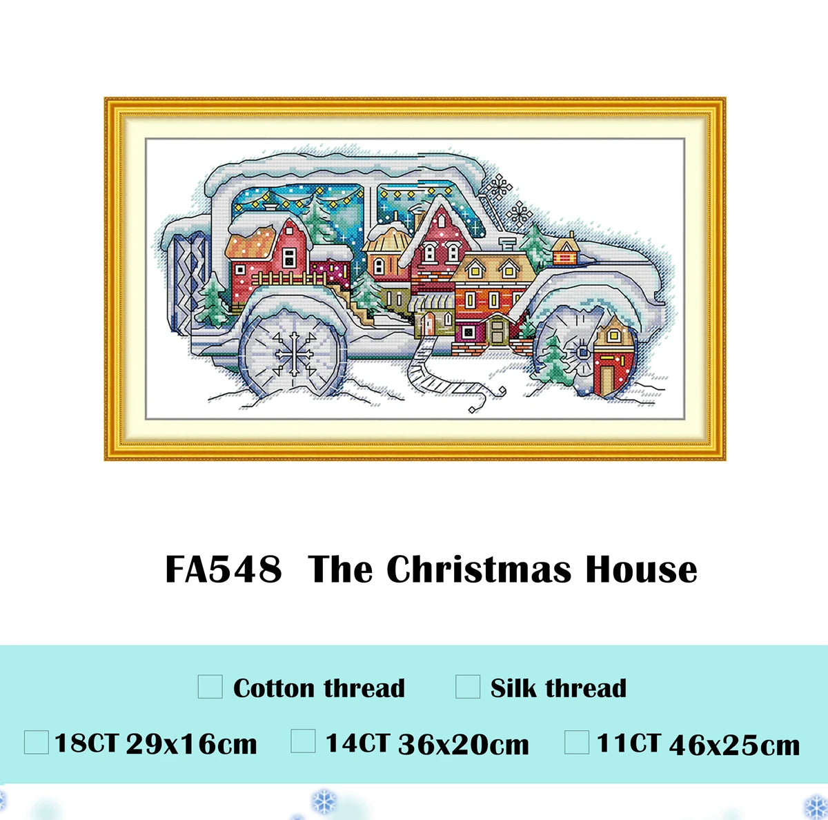 Colorful countryside cross stitch kit  14ct 11ct count printed canvas stitching embroidery DIY handmade needlework