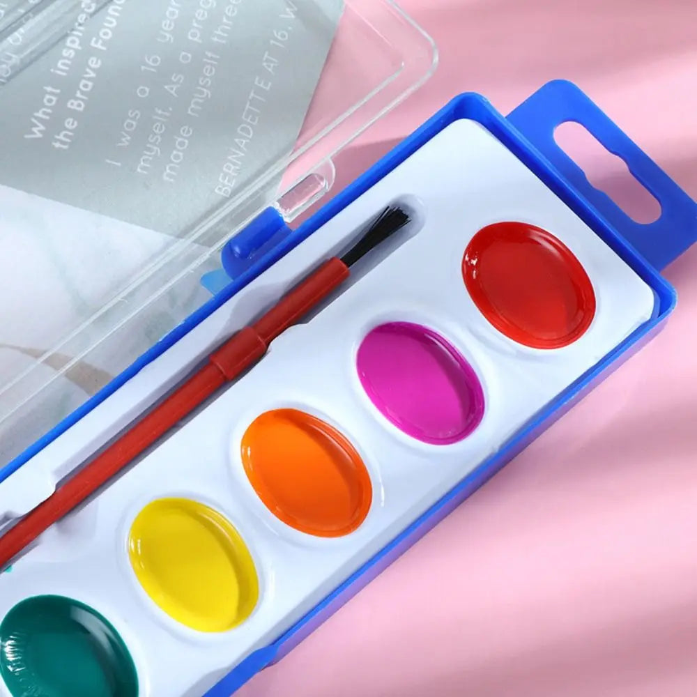 Washable Watercolor Paint Set With Water Brush Pen Portable Watercolor Paint Palette 8/12/16 Colors Water Color Paints