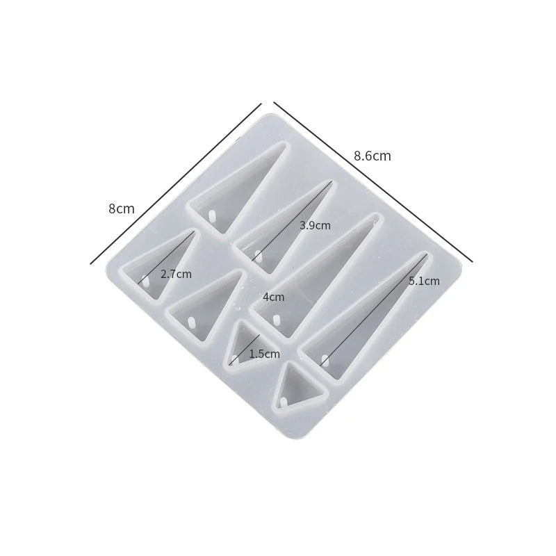 Geometric Earring Pendant Silicone Mold For Epoxy Resin DIY Earring Keychain Necklace Charms Resin Silicone Mold Jewelry Making