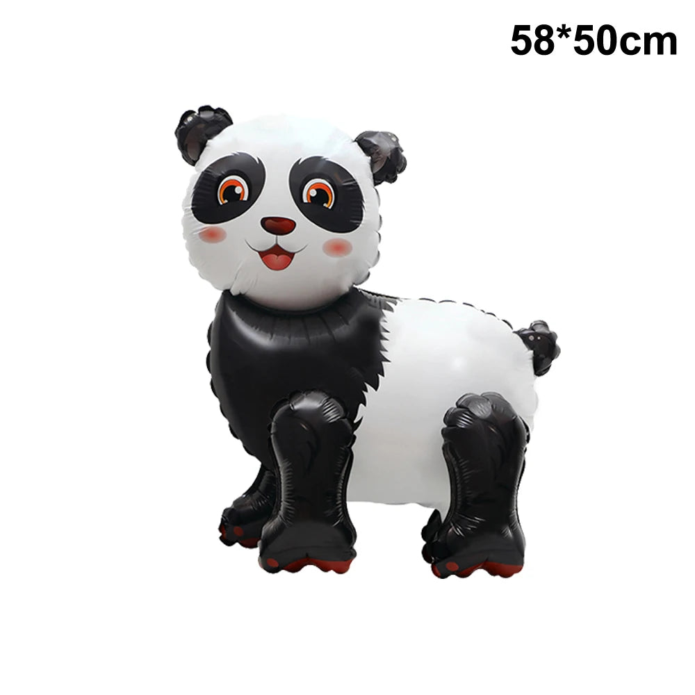 Walking Inflatable Lion Giraffe Balloons Panda Elephant Tiger Safari Animal Balloon Kids Jungle Animal Baby Shower Decorations