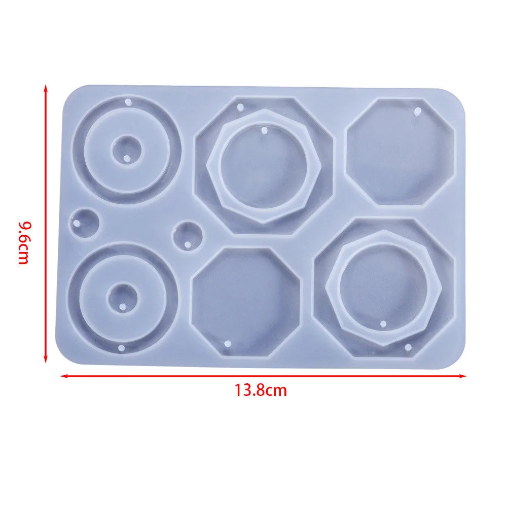 Earring Pendant Silicone Mold Epoxy Resin Jewelry Making Molds Heart Leaves Moon DIY Charms Pendant Mould Creative Jewelry Craft