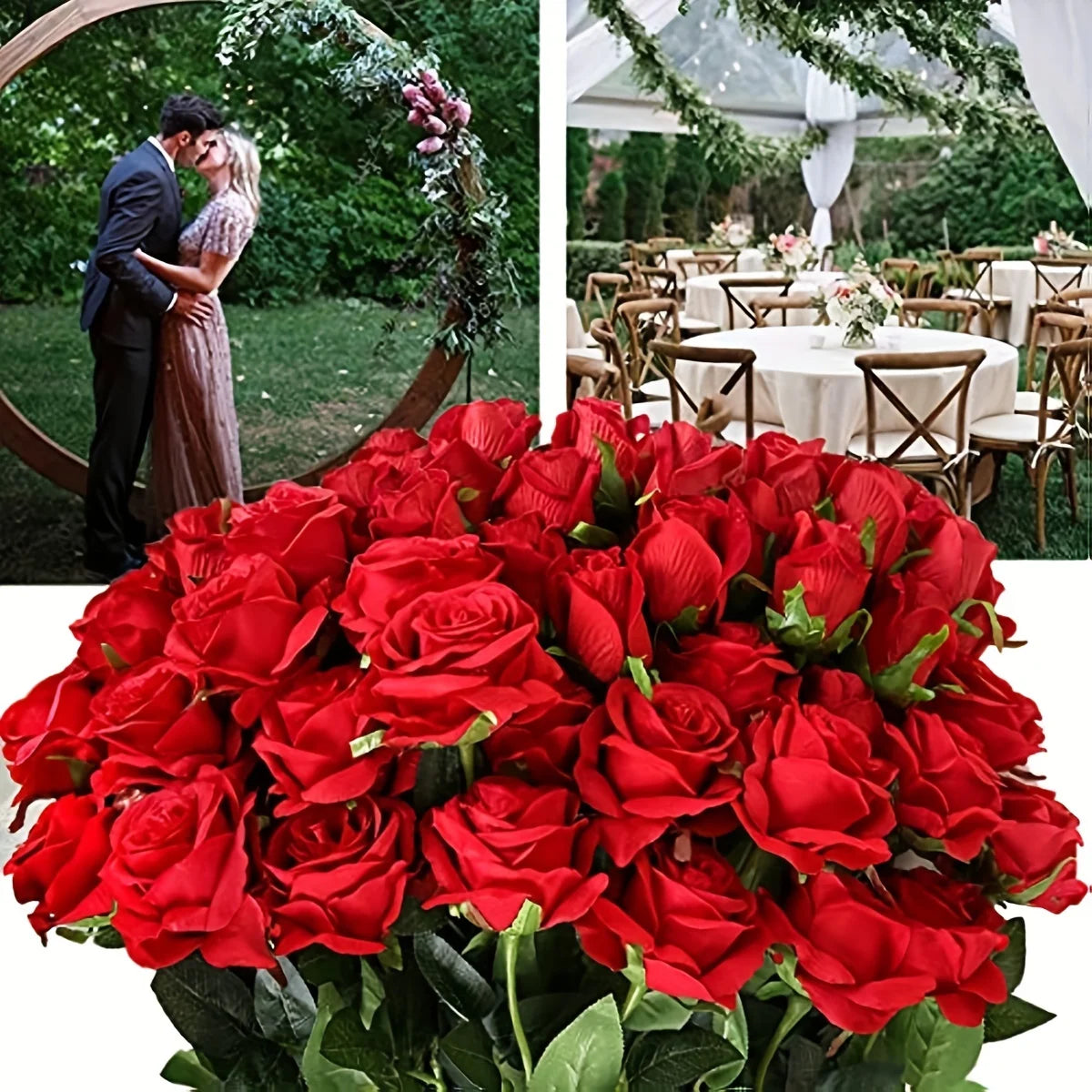 12pcs Realistic Artificial Rose Bouquet for Weddings, Birthdays, and More  for Floral Arrangements and Home Decor