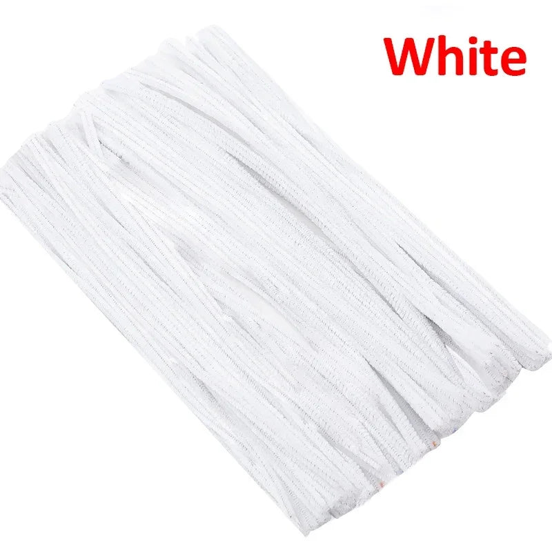 Colorful Chenille Stems Pipe Cleaners Plush Tinsel Stem Wired Sticks Twist Stick Hair Strip DIY Craft Educational Toys Wholesale