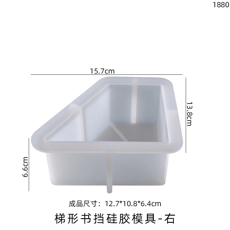 DIY Crystal Silicone Resin Mold Geometry Large Cube Heart Shaped Round Rectangular Mirror Silicone Mold For Resin Casting Making