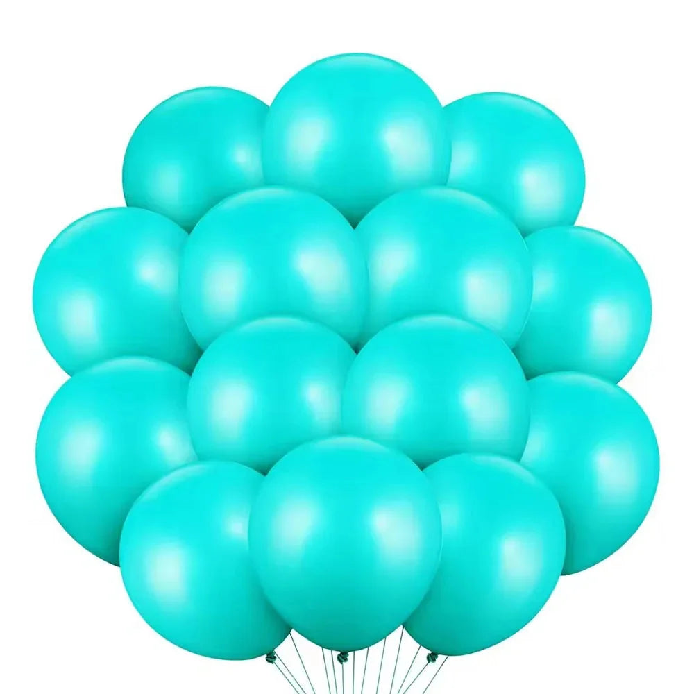 48pcs Latex Balloon Turquoise Teal Aqua Blue Balloons for Wedding Bridal Baby Shower Birthday Party Decorations Supplies