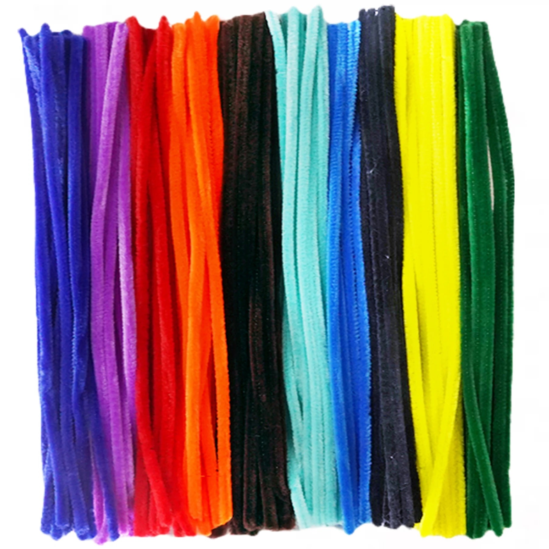 100pcs 30cm Chenille Stems Stick Cleaners Kids Educational Toys Handmade Colorful Chenille Stems Pipe for DIY Craft Supplies