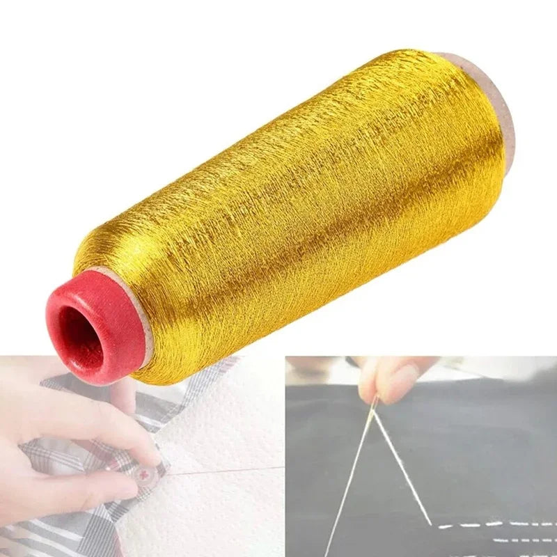 Colorful Computer Embroidery Cross stitch DIY Manual Bright Silk Gold Thread Silver Thread Metallic Yarn Woven Line 3500M