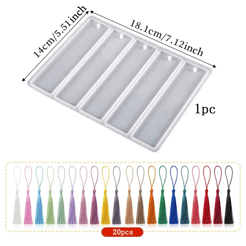 Bookmark Jewelry Casting Silicone Resin Mold Set for DIY Bookmark Pendants Bookmark Molds Silicone Molds Resin Jewelry Making