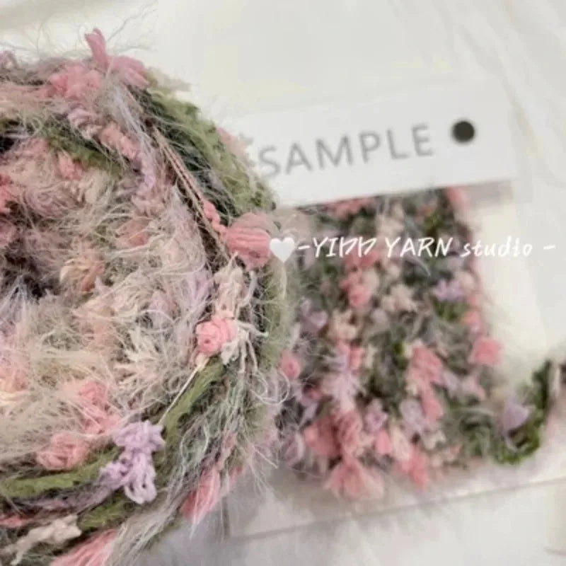 125g/roll Green Yarn Tricot Wool Blends Diy Hand Knitting Features Hand Mixed Plush Yarn Wool Ball Crochet Woven Hairpin Sweater