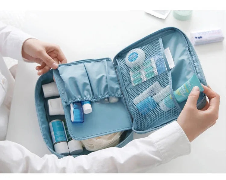 Portable Needlework Storage Bag Mesh Divider Pouch Yarn Knitting Tools Organizer Cases Storage DIY Apparel Travel Wash Bag