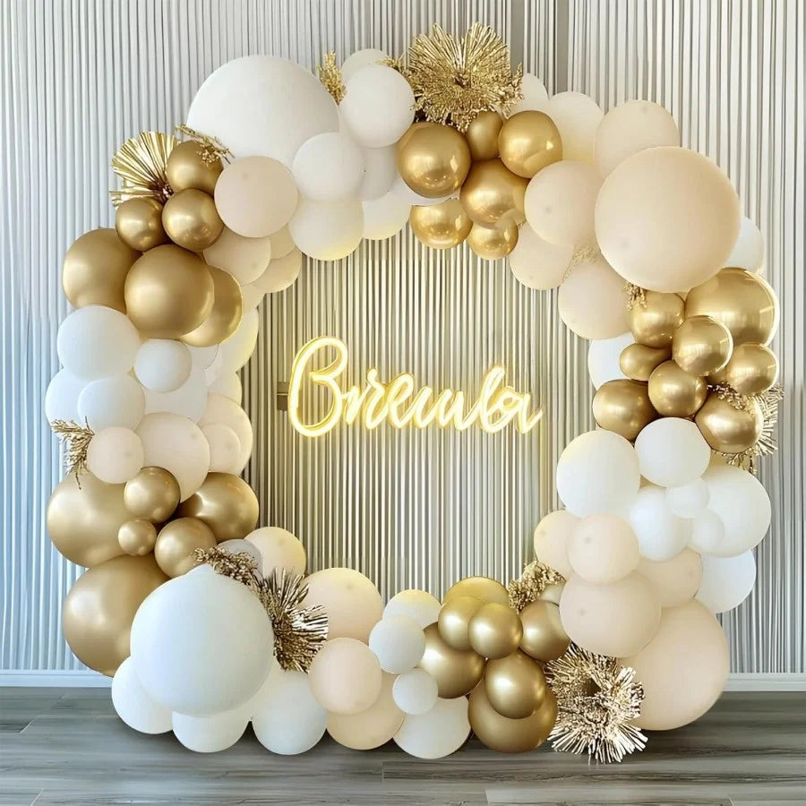 124pc Balloon Metallic Latex Balloon for Wedding Bridal Shower Birthday Bachelorette  Fancy Dress Party Decorative Background