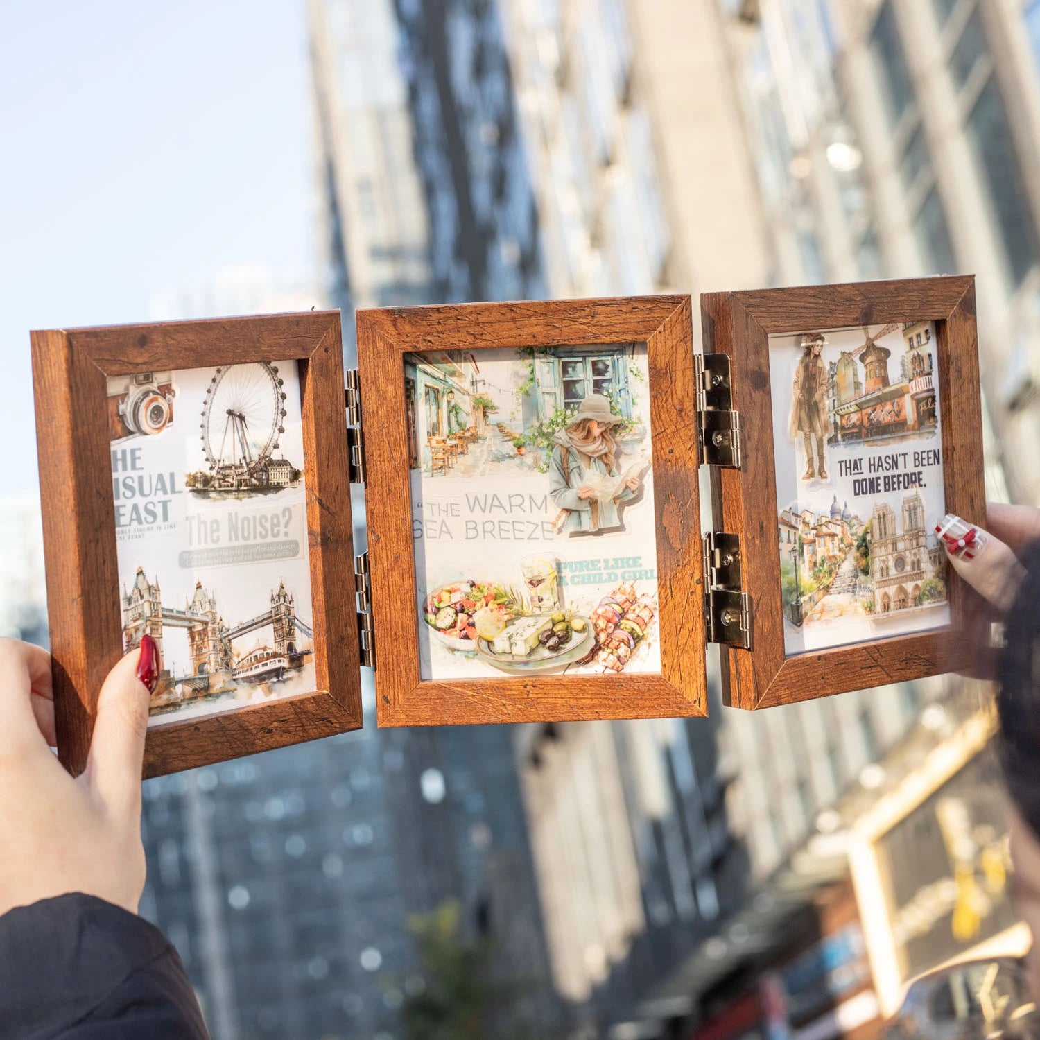 50pcs，Travel Scenery Themed Stickers Pack, Scrapbook Stickers，Perfect for Notebook Phone Case Diary Deco，Stationery  Supplies