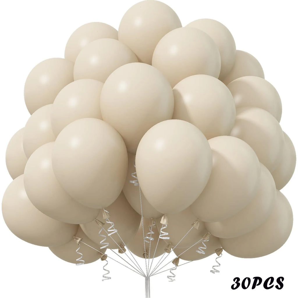 White Sand Balloon 12Inch 30/50Pcs Beige Balloon Boho White Latex Cream Balloons for Birthday Wedding Baby Shower Party Decor