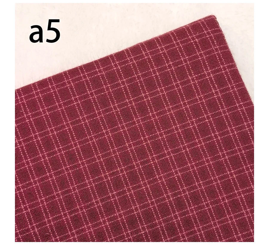 DIY Japan Little Cloth group Yarn-dyed fabric,for sewing Handmade Patchwork Quilting ,Grid Stripe For Sewing Doll clothes