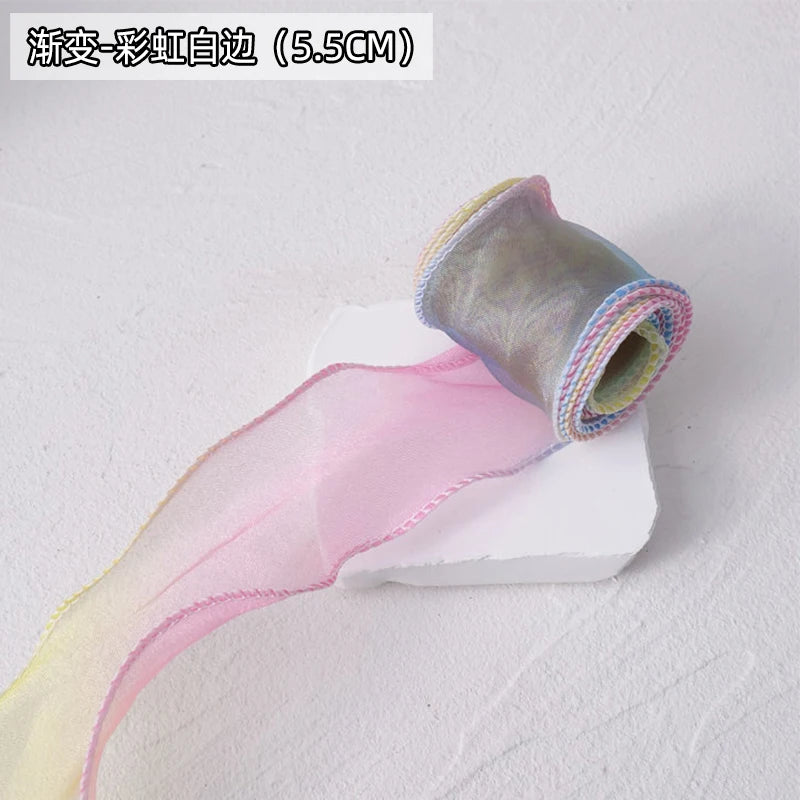 Chiffon Ribbon Organza Satin Lace for For DIY Bows Gift Wrapping Flower Bouquet Hair Accessories Sewing Trim Crafts Materials