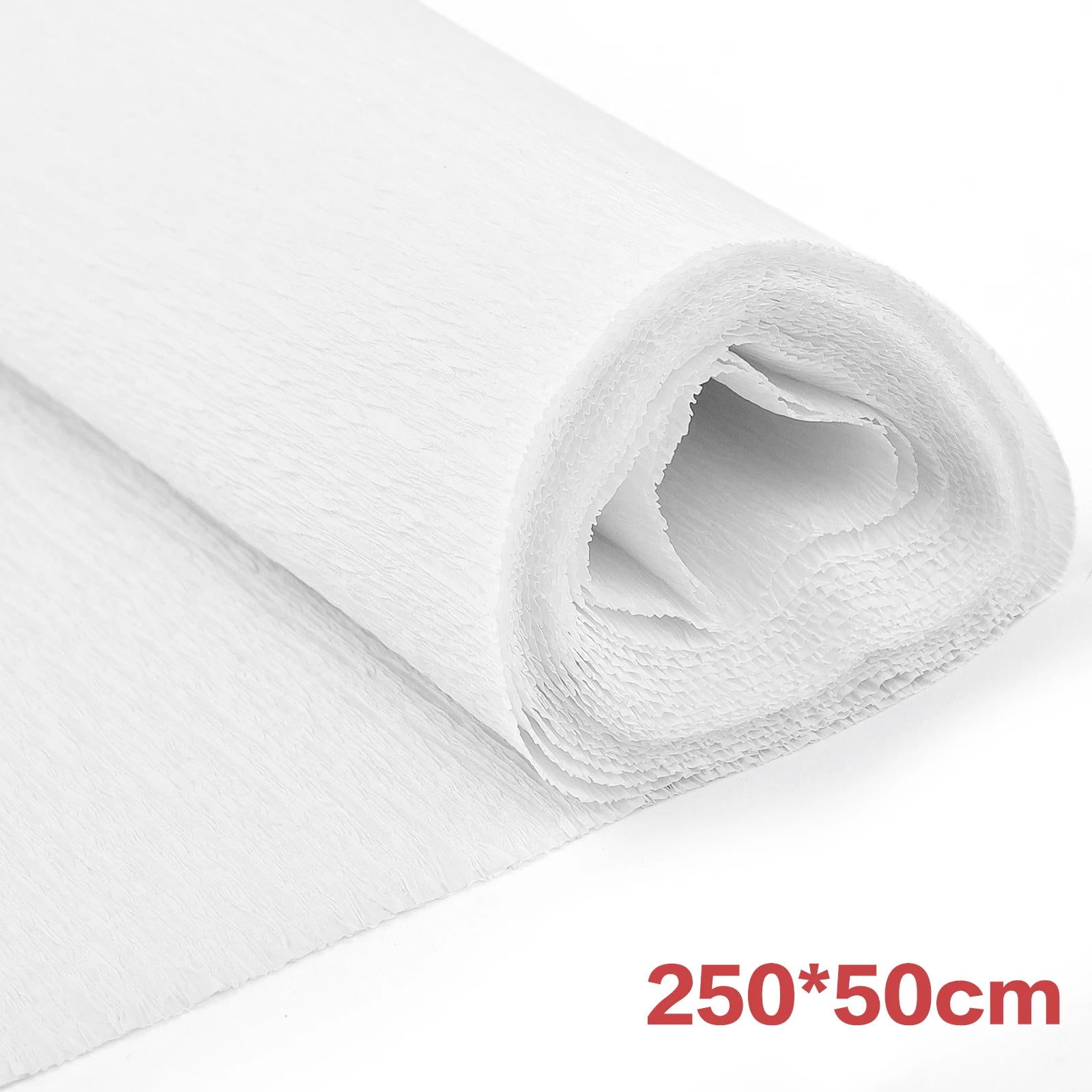 250x50cm Crepe Paper Colored Roll Origami Crinkled Crepe Paper Craft DIY Flowers Decoration Gift Wrapping Thickened Paper Craft