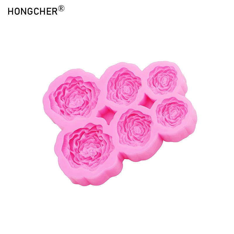 Peony and Rose Silicone Molds Ideal for phone case decoration, resin jewelry, DIY handmade chocolate, fondant cakes, and baking