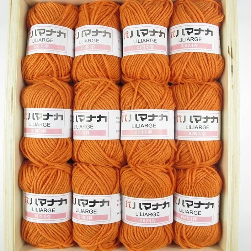12PCS 300g Milk Yarn Handmade Coarse DIY Weaving Yarn Ball For Sweater Hat Scarve And Other Clothing Soft Crochet Knitting Yarn