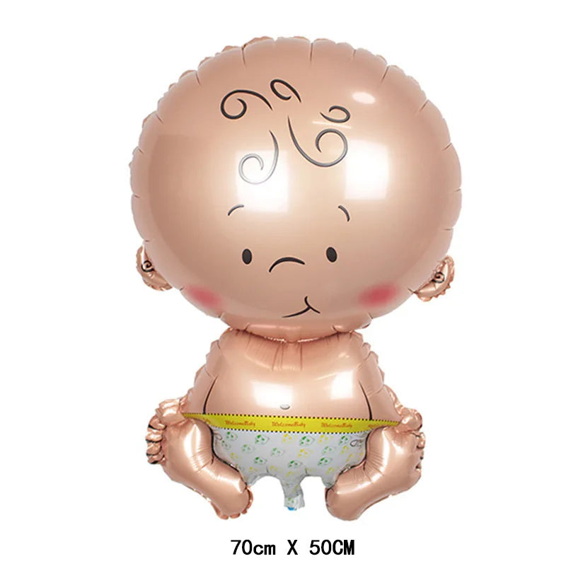 Newborn Baby Boys Girls Foil Balloons Baby Shower Supplies 1st Birthday Party Decoration Globos Gender Reveal Blue Pink Balloons