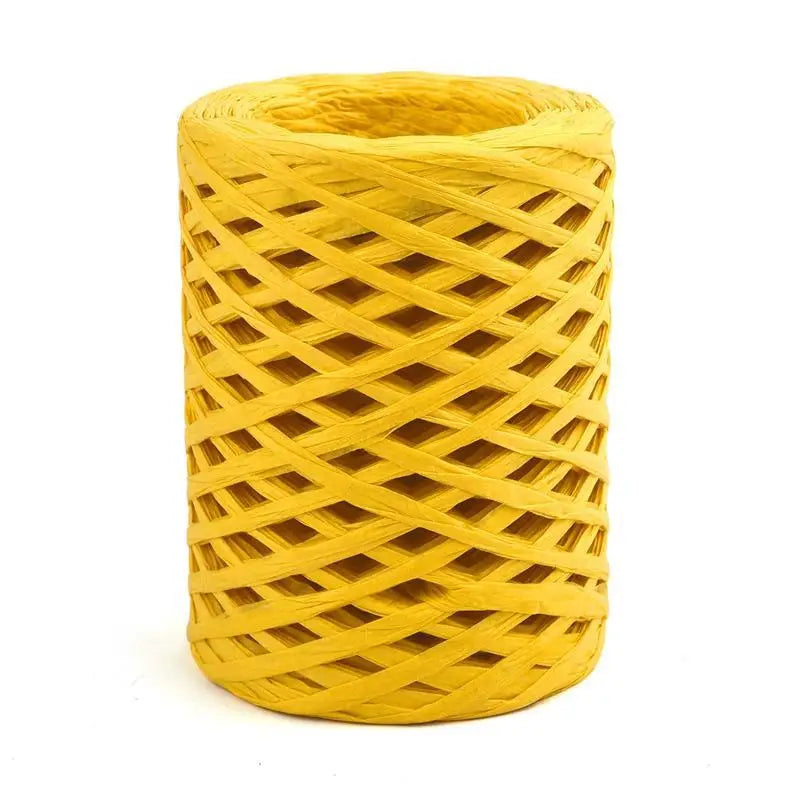 100M Natural Raffia Straw Yarn for Knitting Crocheting Paper Threads Friendly Paper Yarn DIY Handmade Summer Sunhat Beach Bag