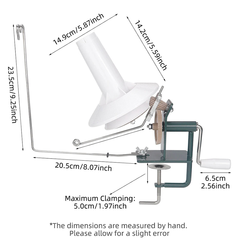 Heavy-Duty Yarn Ball Winder For Crocheting Hand Operated Yarn Ball Winder The Helper For Easy-to-Install Yarn Collection Lovers