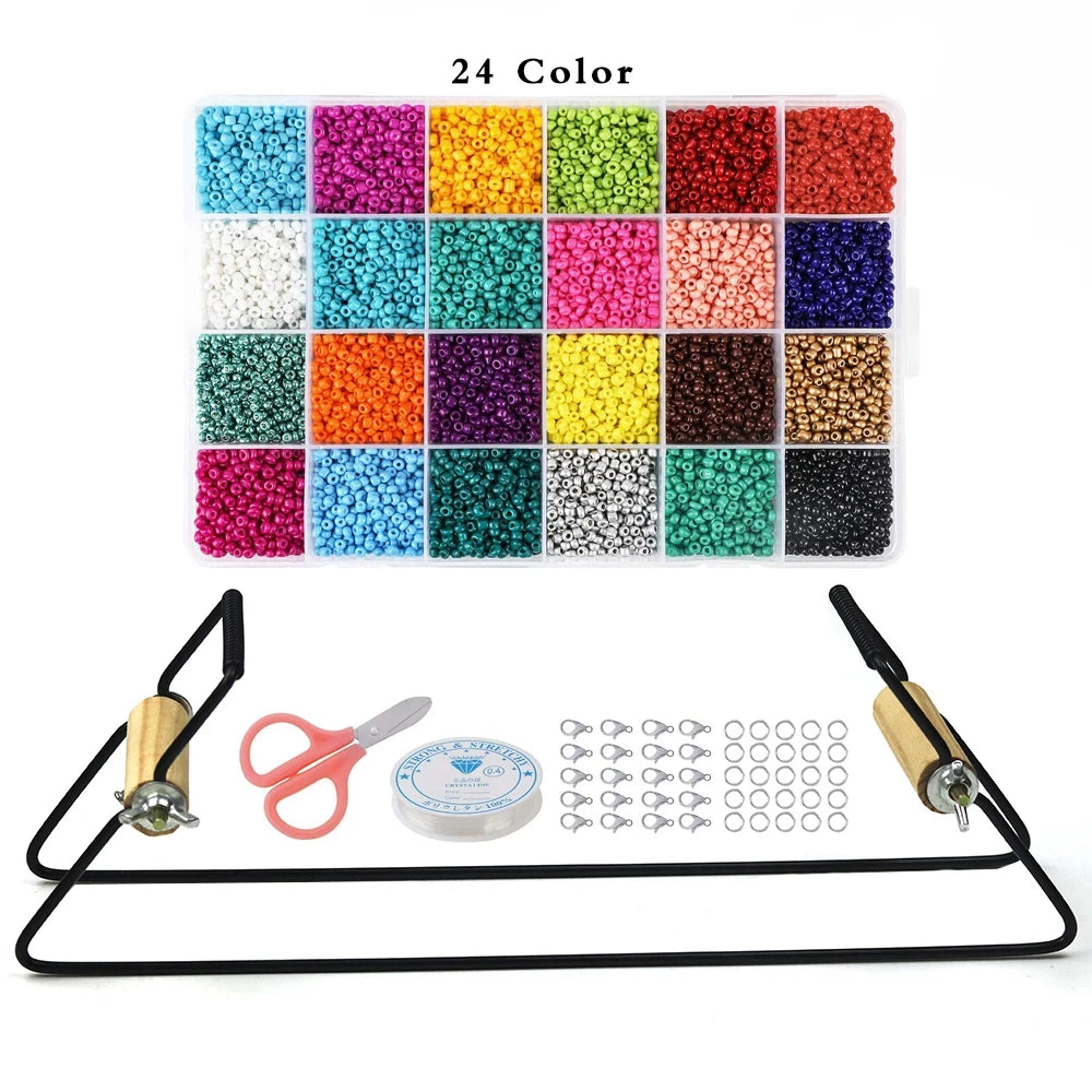 Creative Metal Bead Loom Kit Weaving Beading Loom for Jewelry Bracelet DIY Knitting Machine Handmade Beads Knitting Tool