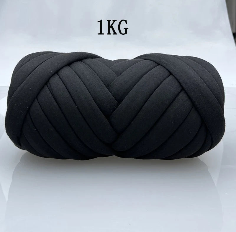1KG Thick Super Bulky Chunky Yarn for Hand Knitting Crochet Soft Big Cotton DIY Arm Knitting Roving Spinning Yarn for Blanket