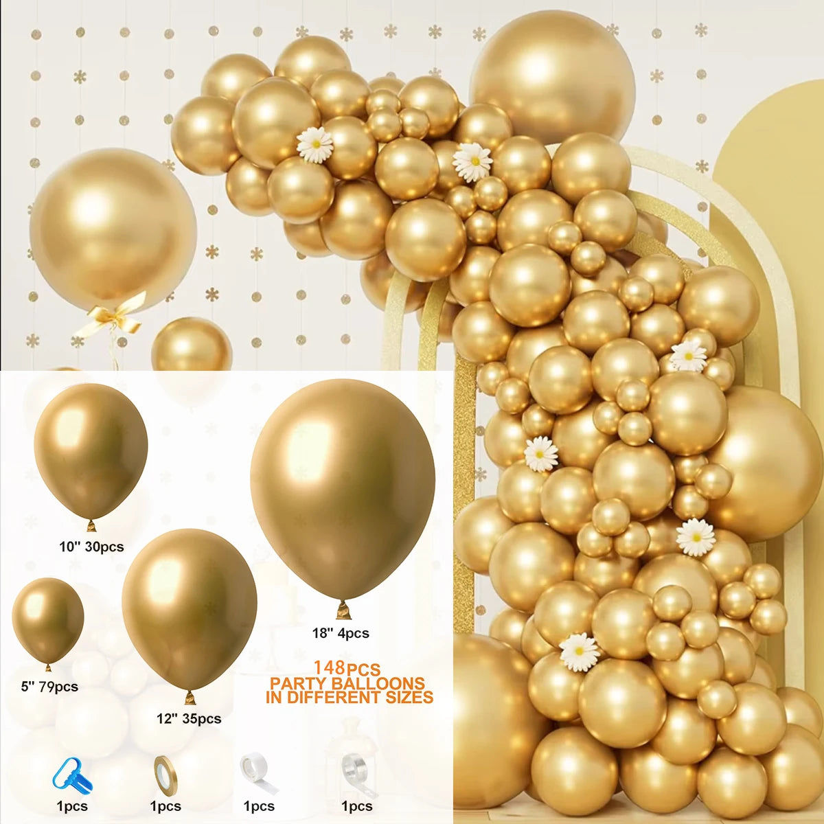 148Pcs Pastel Pink Balloons Baby Pink Balloon Garland Arch Kit Baby Shower Birthday Wedding Valentine's Day Party Decorations