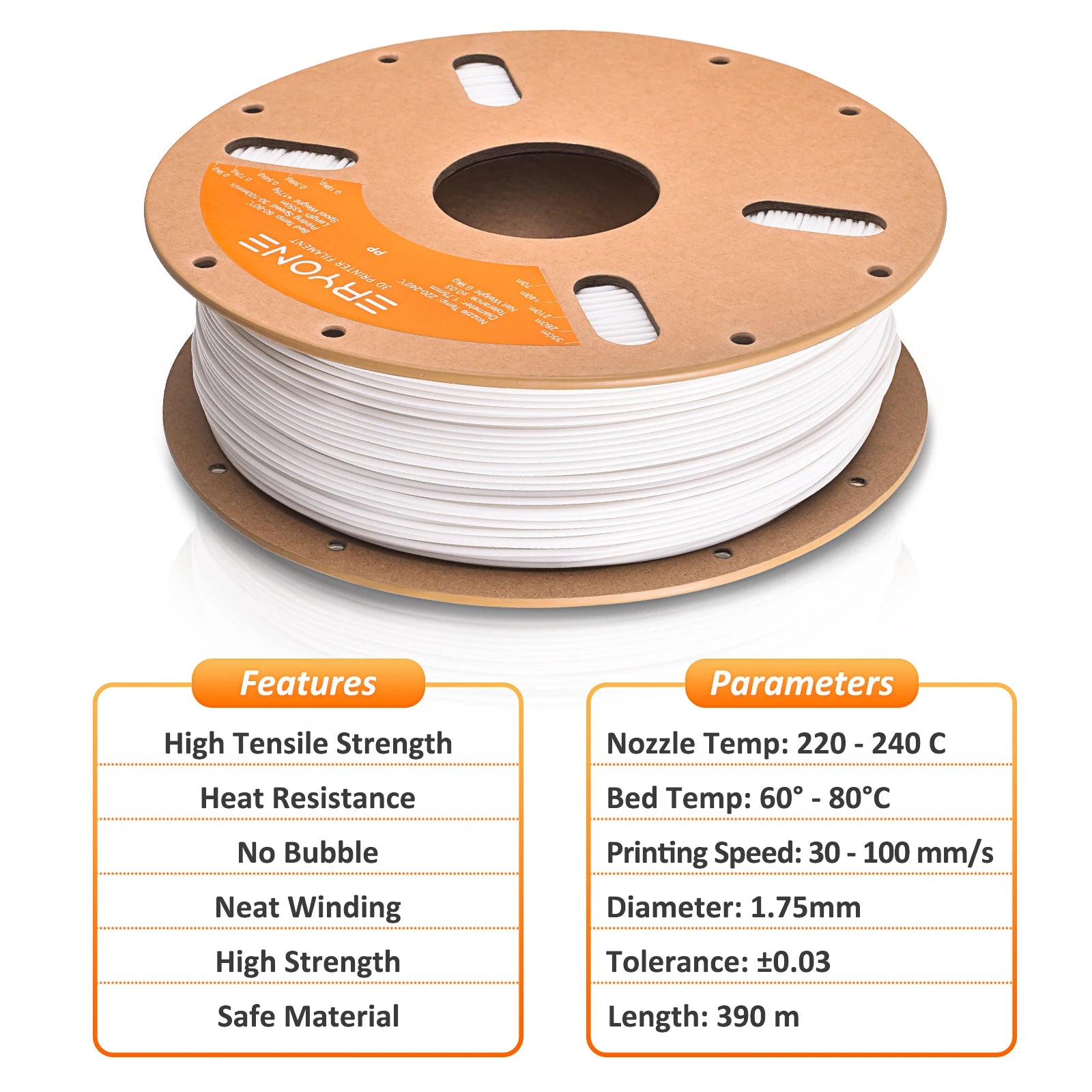 Eryone PP Carbon Fiber 0.7kg/PP 0.9kg Premium Filament 3D FDM Print,Safe Material PP,pp carbon fiber/pp filament